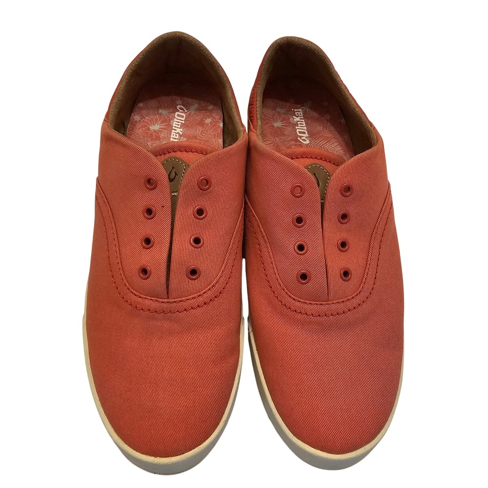 OluKai Kohu Women 9 Clay Orange Textile Slip On Sneakers Nordstrom Color Low Top